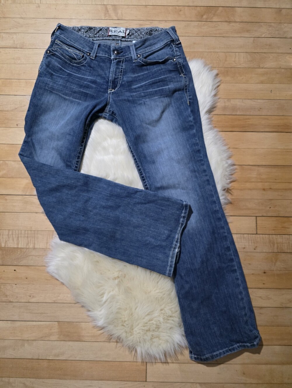 Ariat® Ladies R.E.A.L Mid Rise Straight Jeans Size 32L